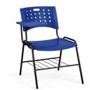 Ver imagem 4 de Cadeira Universitária Prancheta Plástica com Porta Livros - Cor Azul - Realplast - 32019