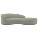 Ver imagem 3 de Divã Recamier Orgânico França 250cm Lado Direito Bouclé Cor Verde Oliva