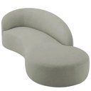 Ver imagem 6 de Divã Recamier Orgânico França 250cm Lado Direito Bouclé Cor Verde Oliva