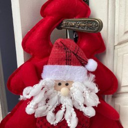Enfeite Natalino Maçaneta Boneco Papai Noel Árvore Natal - 4