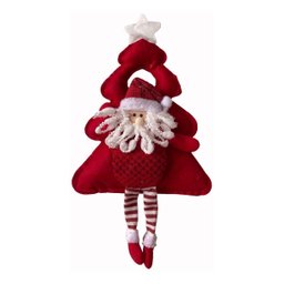 Enfeite Natalino Maçaneta Boneco Papai Noel Árvore Natal - 1