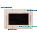 Ver imagem 5 de Home P/ Tv até 65 Pol Adele C/ Led e Nichos 180x189cm Off White - Dj Móveis
