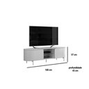 Ver mais imagens de Home P/ Tv até 65 Pol Adele C/ Led e Nichos 180x189cm Off White - Dj Móveis