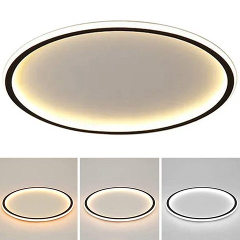 Luminaria Led Paflon 3 em 1 Iluminaçao Teto Moderna Decoraçao Casa Sala Estar Quarto Loja Recepçao e