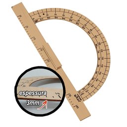 Kit Geométrico do Professor Mdf Com Régua 60 cm 1 Compasso Para Quadro Branco 40 cm 1 Transferidor 1 - 6