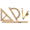 Kit Geométrico do Professor Mdf Com Régua 60 cm 1 Compasso Para Quadro Branco 40 cm 1 Transferidor 1 - 7