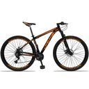 Ver imagem 1 de Bicicleta Aro 29 Drais Aluminum Freio a Disco 21V Preto/Laranja 21" - 183
