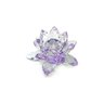 Enfeite Decoração de Cristal Vidro Flor de Lotus para Sala Quarto Cristaleira Pequeno 8cm:roxo - 1