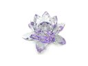 Ver imagem 1 de Enfeite Decoração de Cristal Vidro Flor de Lotus para Sala Quarto Cristaleira Pequeno 8cm:roxo