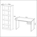 Ver imagem 3 de Mesa para Escritório 117cm com 2 Gavetas Me4165 Branco Tecnomobili