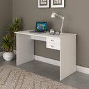 Ver imagem 2 de Mesa para Escritório 117cm com 2 Gavetas Me4165 Branco Tecnomobili