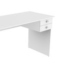 Ver imagem 6 de Mesa para Escritório 117cm com 2 Gavetas Me4165 Branco Tecnomobili