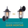 Luminária de Parede Arandela Colonial de Braço Eurolume 5305 Preto - 3