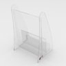 Display porta folder e folhetos com porta cartão em acrílico para mesa ou balcão - 3