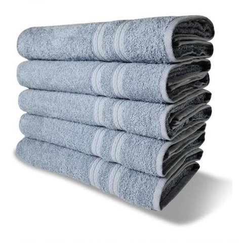 5 Toalhas Super Felpudas Grande e Grossa Algodão 80x150 Azul