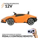 Ver imagem 6 de Mini Carro Elétrico Infantil Lamborghini Centenari 12v Motorizado Controle Laranja Importway Bw305lr