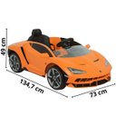 Ver imagem 2 de Mini Carro Elétrico Infantil Lamborghini Centenari 12v Motorizado Controle Laranja Importway Bw305lr
