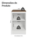 Ver imagem 2 de Balcão de Cozinha 50cm 1 Porta Branco Tampo Rustic Lux Madesa