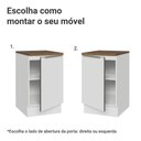 Ver imagem 4 de Balcão de Cozinha 50cm 1 Porta Branco Tampo Rustic Lux Madesa