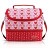 Lancheira Térmica Escolar Alça Ajustável 2 Compartimentos Bolso Menina Jacki Design Coração Vermeho - 1