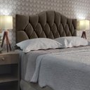Ver imagem 2 de Cabeceira de Cama Estofada Capitonê Luna Provençal Suede Rbl:solteiro Painel/marrom