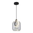 Ver imagem 3 de Lustre Pendente Nordecor Ruzo 2792 Cristal / Preto Led Bivolt Cristal / Preto 2792