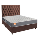 Ver imagem 1 de Conjunto Cama Box Marrom Casal + Colchão D23 Pro Inducol + Cabeceira