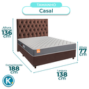 Ver imagem 3 de Conjunto Cama Box Marrom Casal + Colchão D23 Pro Inducol + Cabeceira