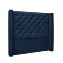 Ver imagem 1 de Cabeceira Cama Box Queen 160cm e Recamier Vicenza Suede Azul Marinho S04 - D'Rossi