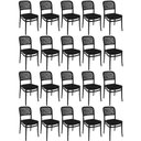 Ver imagem 1 de Kit 20 Cadeiras de Jantar Roma para Sala e Cozinha - All Black