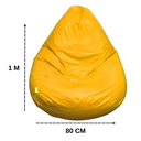 Ver imagem 2 de Puff Pera com Enchimento Decoração Conforto Eventos Almofadão - Amarelo