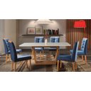 Ver imagem 1 de Sala de Jantar Completa com 6 Cadeiras 2,20x1,0 metros - Turim - Art Salas