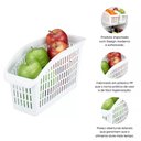 Ver imagem 2 de Kit 2 Organizadores de Geladeira 13x29,5cm Armários Frutas Verduras Cozinha Plasvale