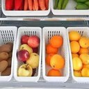 Ver imagem 5 de Kit 2 Organizadores de Geladeira 13x29,5cm Armários Frutas Verduras Cozinha Plasvale