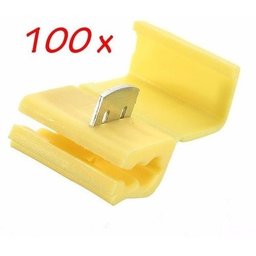 100un Conector Derivação Emenda Cabos Fios Amarelo 4 a 6mm - 1