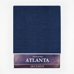 Toalha de Mesa Retangular 6 Lugares 1,40m X 2,10m - Linha Intensa:linho Denim/6 Lugares