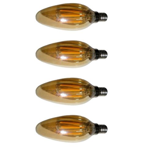 Lampada Multifilamento 30w Led Kit 4 Unidades Iluminaçao Retro Vintage Casa Jardim Quintal Decoraç