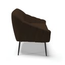 Ver imagem 4 de Namoradeira Giovana 02 Lugares Suede Pés Palito de Ferro - D’Rossi - Marrom