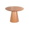 Mesa de Jantar Cone Redonda 80 Cm - Lâmina de Madeira Cinamomo - 1