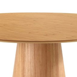 Mesa de Jantar Cone Redonda 80 Cm - Lâmina de Madeira Cinamomo - 2