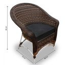 Ver imagem 2 de Conjunto de Poltronas Fibra Sintética Alumínio Berlim - 4 Poltronas + 1 Mesa Centro - Tecido Duna Pr