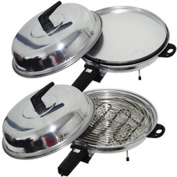 Churrasqueira e Forno Pizza Grill Elétrico 2 em 1 com Tampa e Forma Redonda 220V Cotherm 1152 - 2