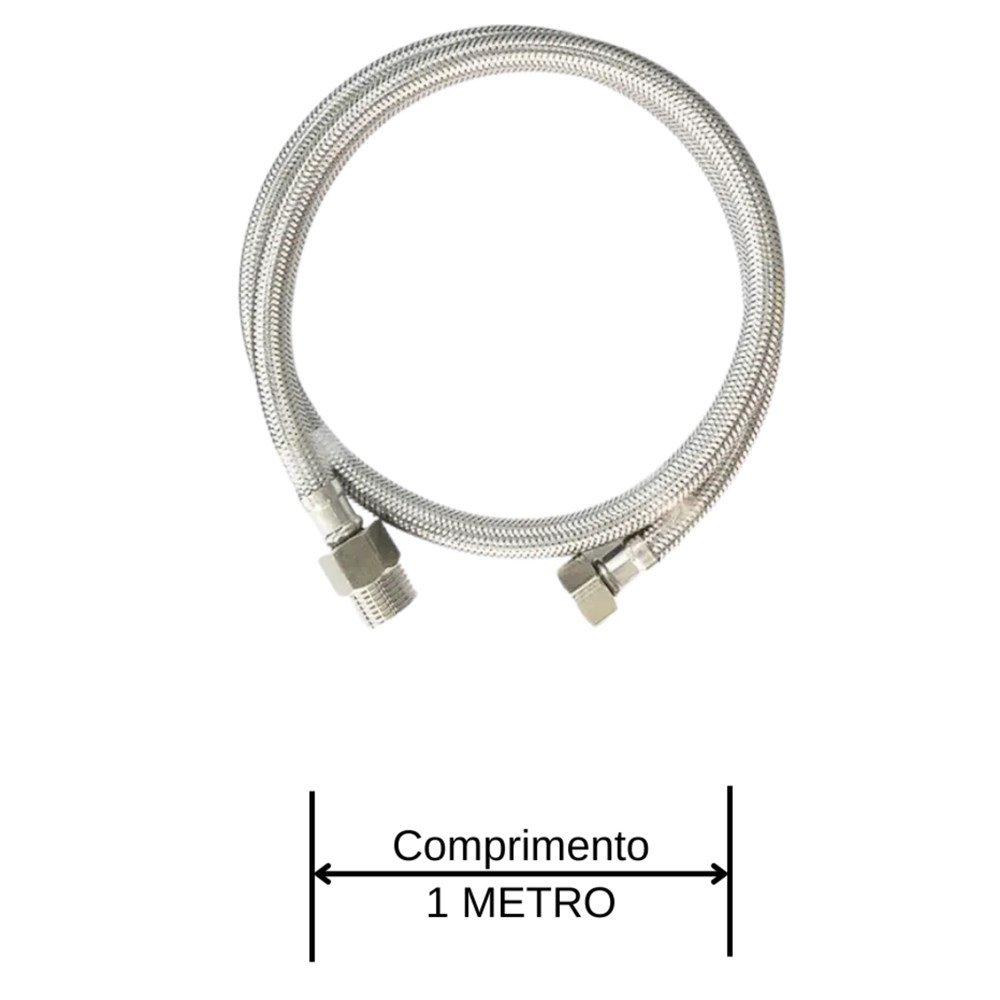 Flexível 1 Metro Malha de Aço Mxf ½ - 4643310 - 2