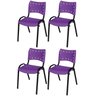 Cadeira Iso Base Preto Escola, Escritório - Violeta Kit 4 Un - 2