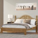 Ver imagem 2 de Cama Queen de Madeira Maciça Clássica para Colchão 158x198 Zahav F06 Freijó - Lyam Decor