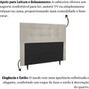 Ver imagem 5 de Cabeceira Estofada Cama King 195 Cm Helena Suede Bege