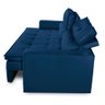 Sofá Retrátil e Reclinável 3 lugares com Molas 1,80m Vegas Suede Azul Adonai Estofados - 8