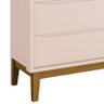 Cômoda Infantil 3 Gavetas Classic Rosa Fosco com Pés Amadeirado - Reller Móveis - 3