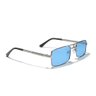 Óculos Polarizados Aço Inoxidável Frame Retângulo Design Azul - 2