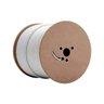 Bobina Cabo Coaxial Bipolar Para CFTV - Flexível 80% Malha 2x26 AWG-70, 500 Metros - (Branco) - 2